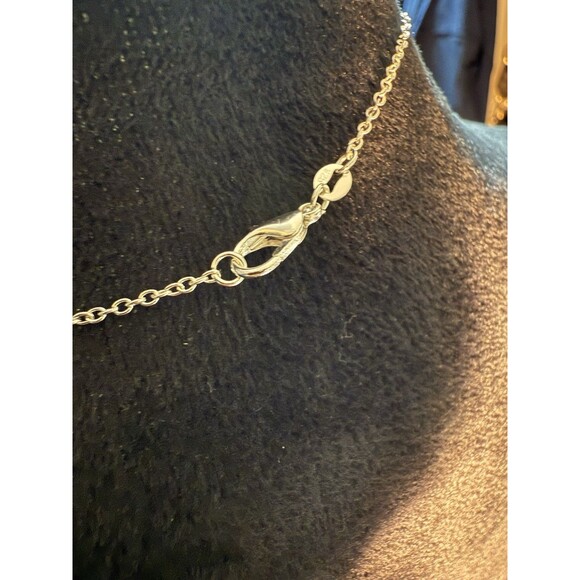 Unbranded Silver/Black "CC" Key Charm w/925 Silver Unbranded 18” Necklace - Picture 7 of 10